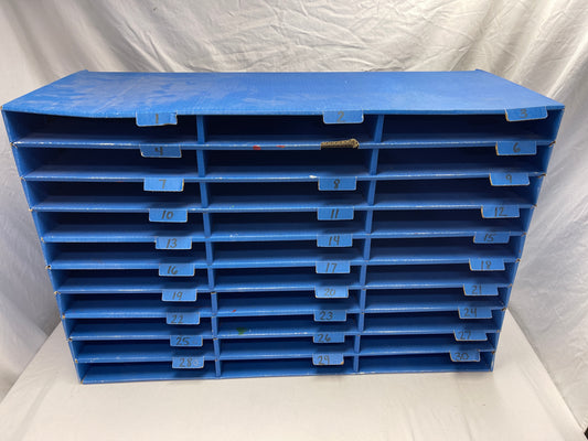 Classroom mailbox storage unit cardboard