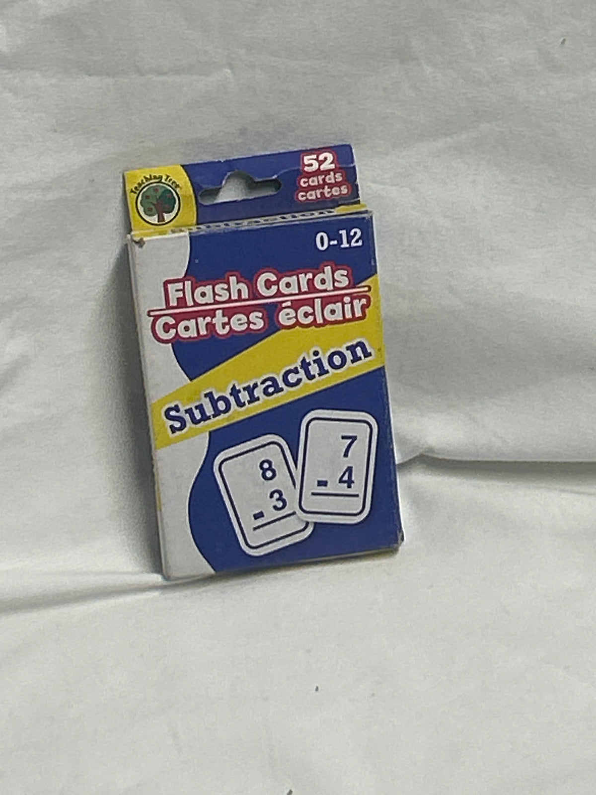 subtraction flash cards