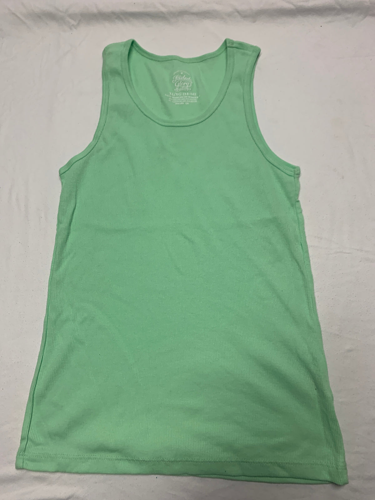 Faded glory light green tank top brand new - size Youth - 14 (XL)