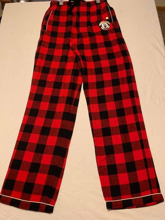 Disney Parks new w/tags plaid santa mickey pants - size Junior - S (3/5)