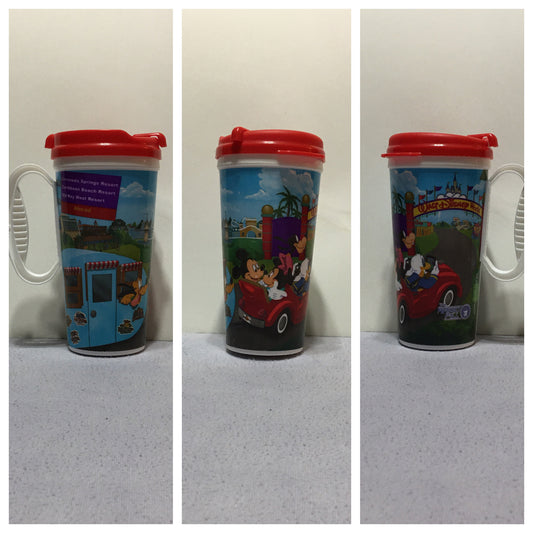 Disney Parks red lid/white handle mug