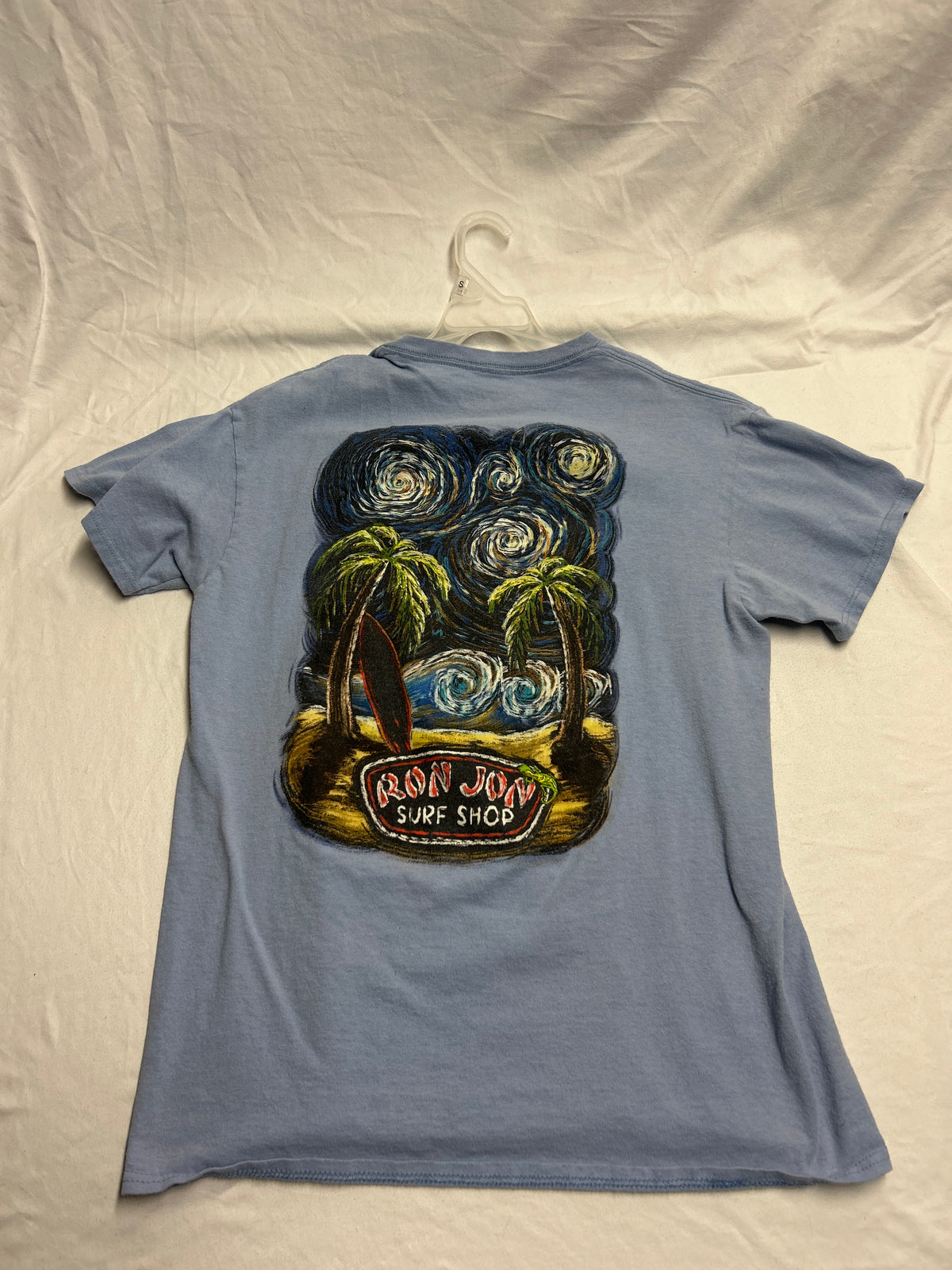 Ron Jon surf shop blue short sleeve - size Youth - 8 (M)