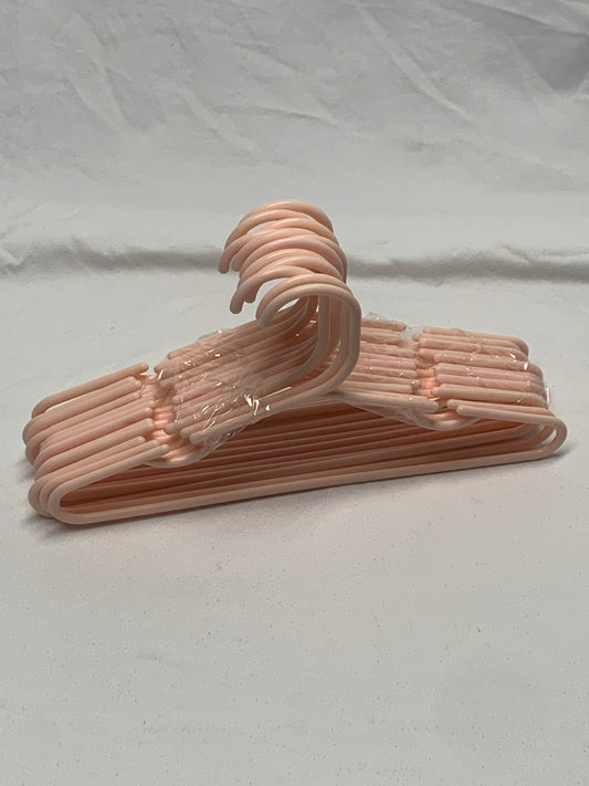 set of 12 light pink hangers