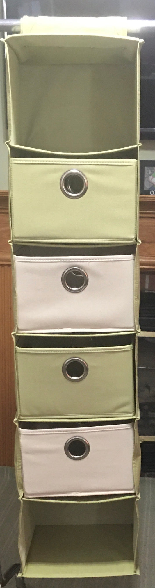 Land of Nod canvas hanging organizer w/4bin