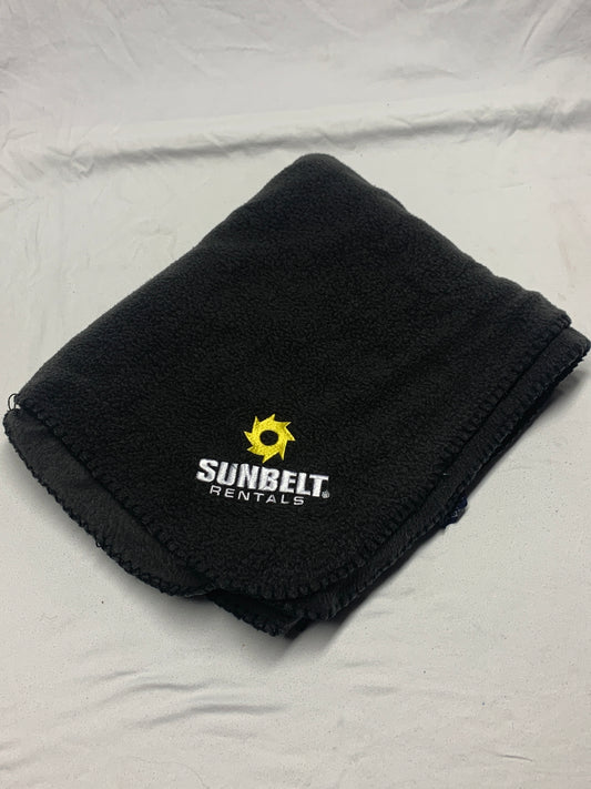 sunbelt rentals fleece blanket dark grey