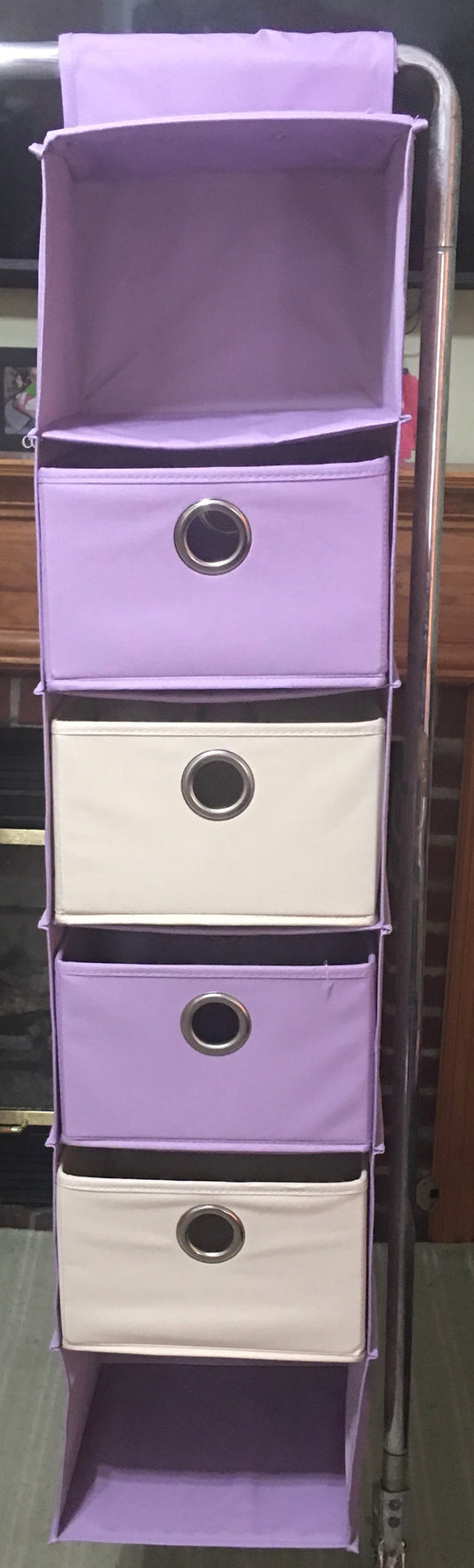 Land of Nod canvas hanging organizer w/4bin