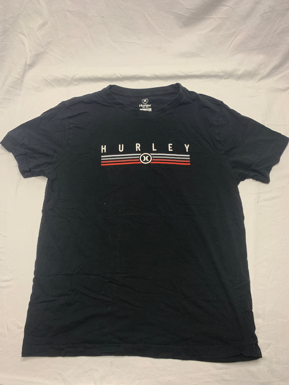Hurley black ss tshirt - size Teen/Men - L (36-38)