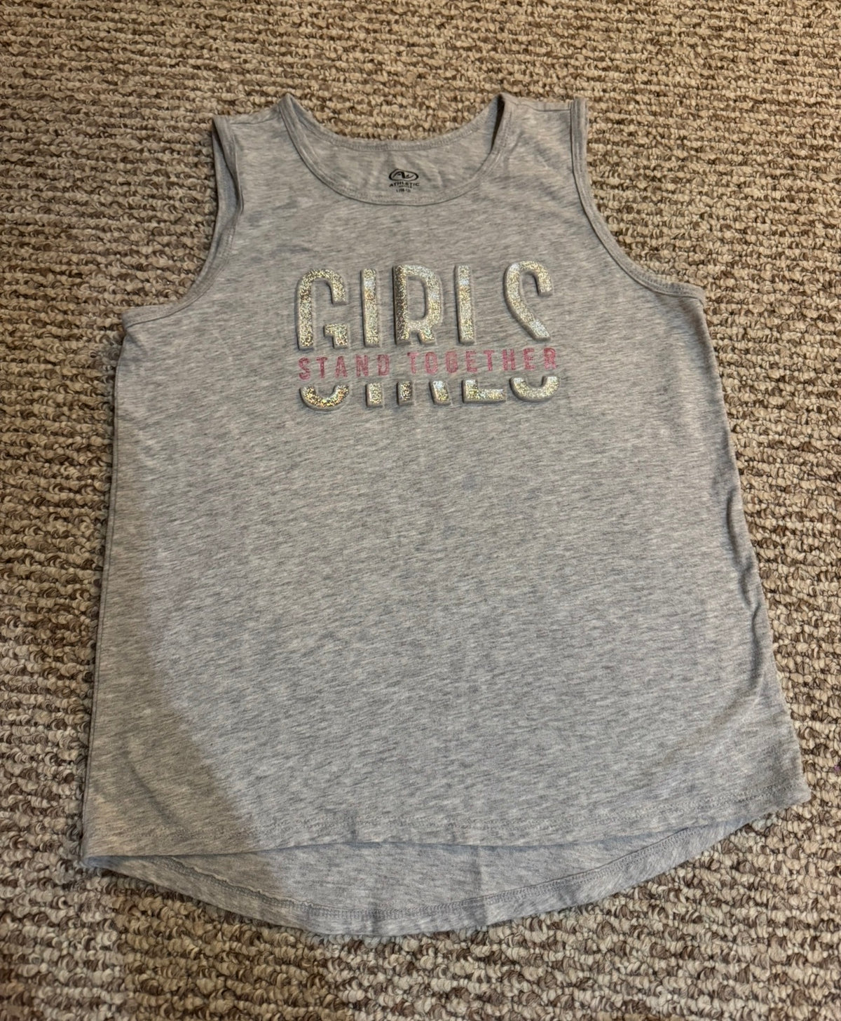 Grey athletic tank - size Youth - 10 (L)