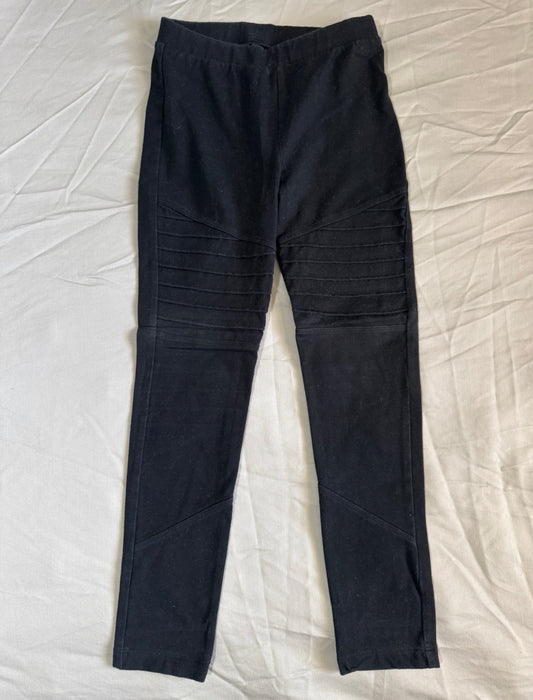 Art class black moto Leggings - size Youth - 6 (S)