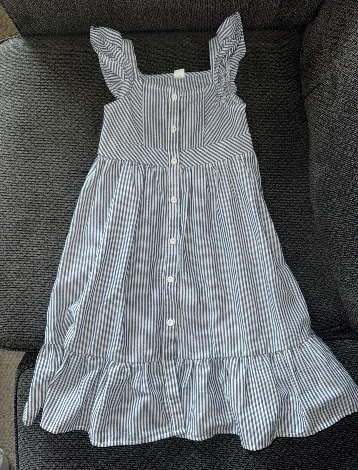 Blue & white striped Dreaa - size Youth - 5 (XS)