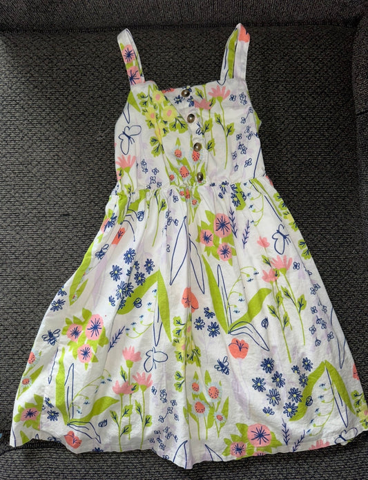Cat & Jack white floral Dress - size Youth - 6 (S)