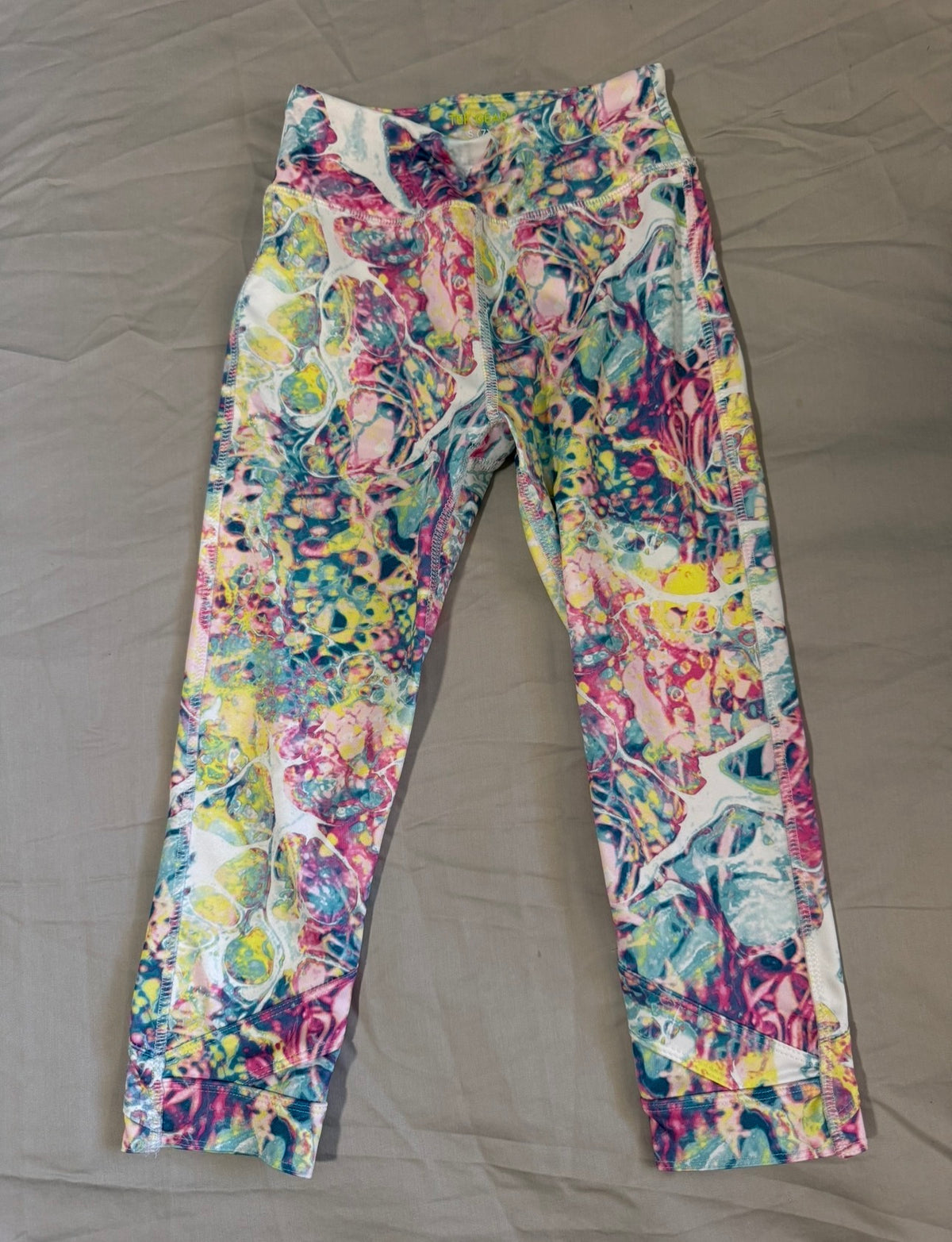 Tek Gear colorful active Leggings - size Youth - 7 (S)