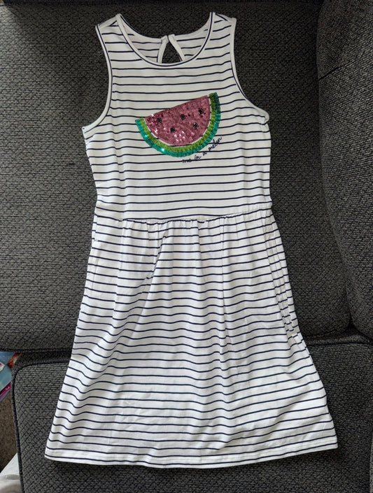 Rumi & Ryder dress W sequin watermelon - size Youth - 8 (M)