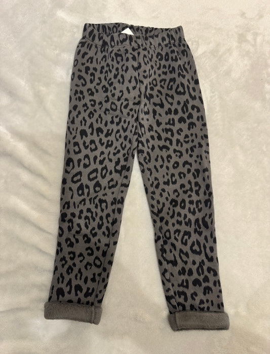 Gap fleece lined cheetah Print leggings - size Youth - 4 (XS)