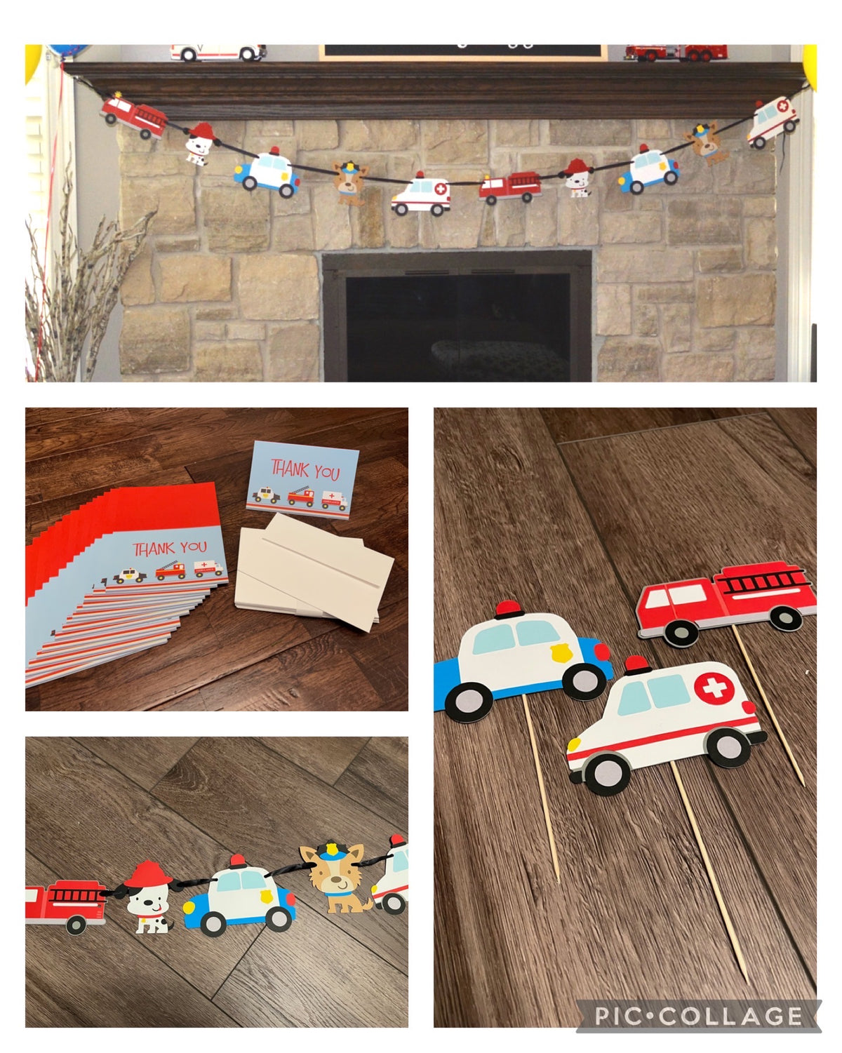 Party Decor/Supplies Rescue Vehicle Theme