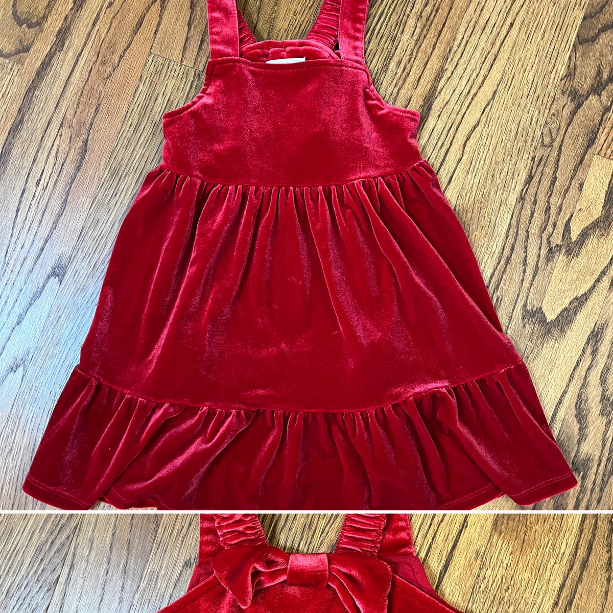 Cat & Jack Red Velour GUC Dress - size Toddler - 4T