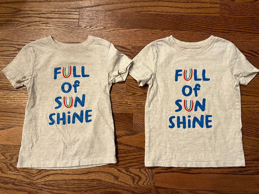 Cat&Jack SS GUC Full of Sun Shine - size Toddler - 4T