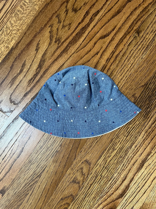 Denim Stars Hat 2 of 2 Reversible Solid White
