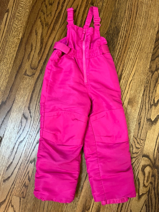 Pink Cherokee Snow Pant VGUC Overall bib syle - size Toddler - 4T