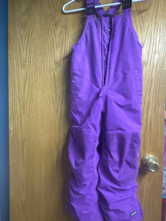 Lands End Snow Bib Purple GUC - size Youth - 4 (XS)