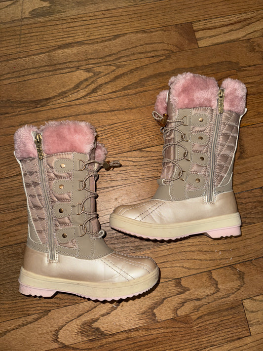 Totes winter snow boots Gold pink GUC size 13 - size Shoes - Kids 13