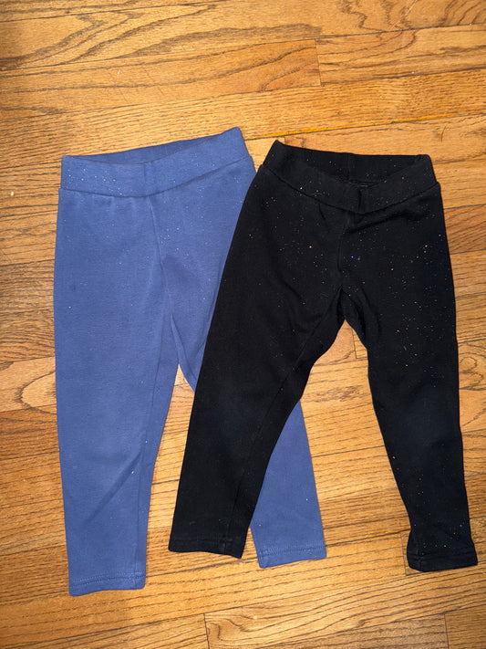 Old navy fleece lined Sparkle pants set of 2 - size Youth - 5 (XS)