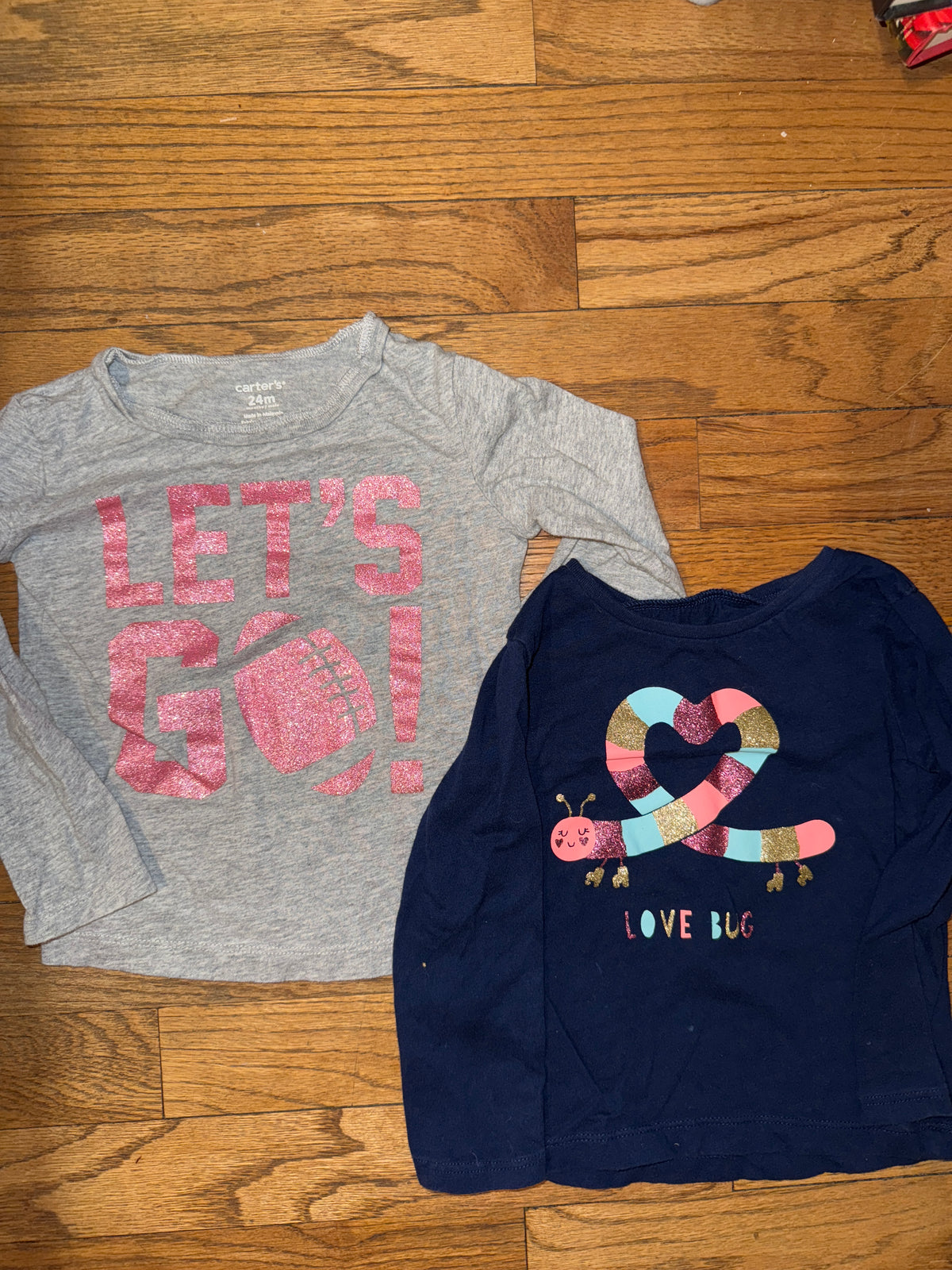 Carters long sleeve Shirts GUC - size Month - 18-24 / 24M