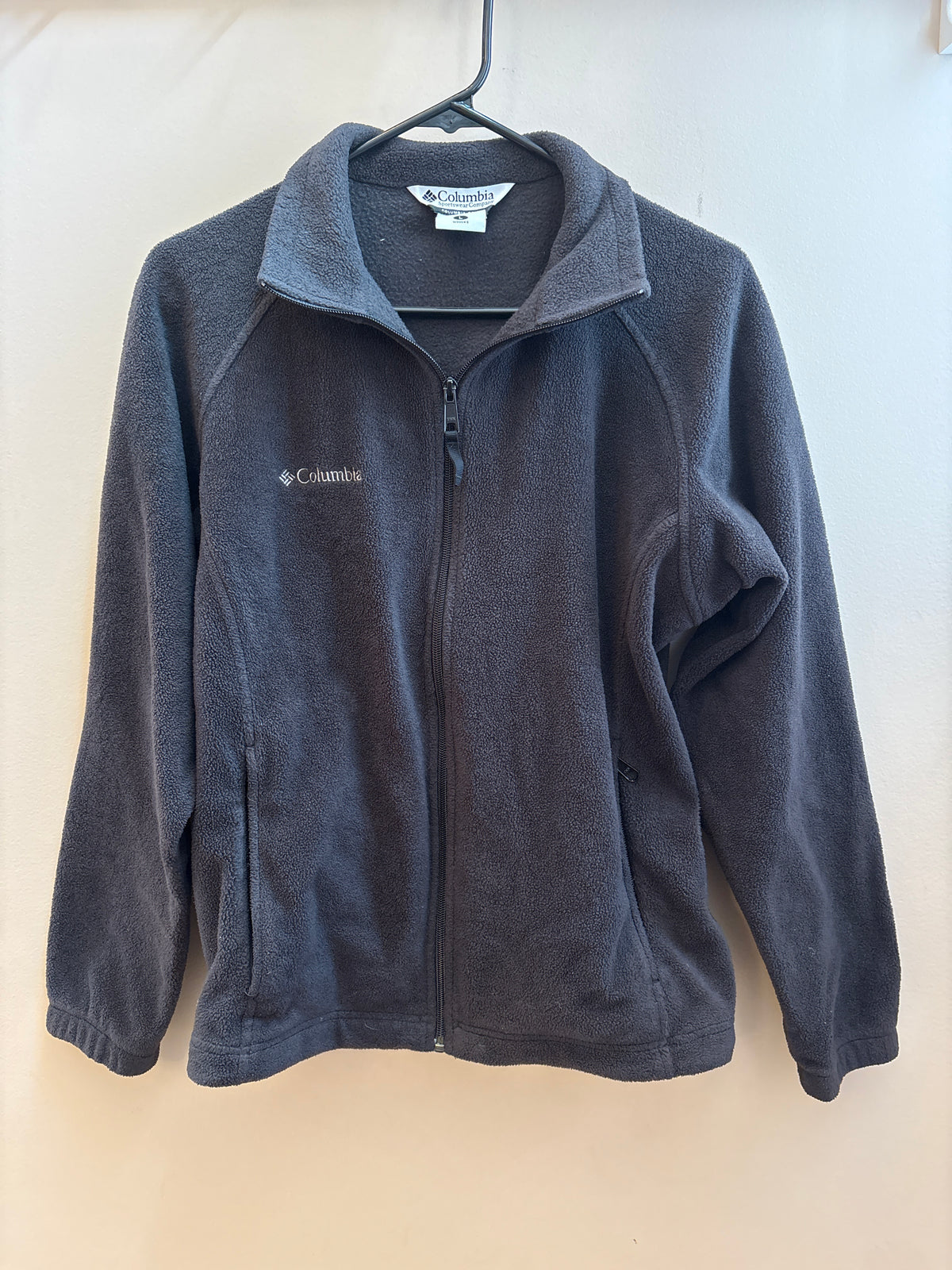 Black Columbia fleece zip up jacket - size Women - L (12/14)