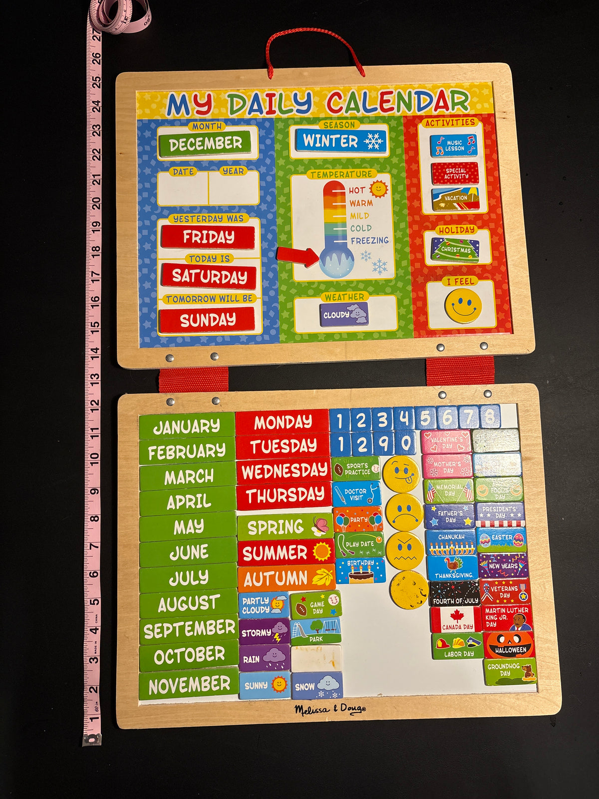 M&D My Daily Calendar- magnet & dry erase