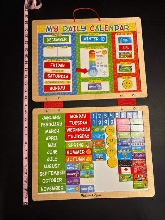 M&D My Daily Calendar- magnet & dry erase