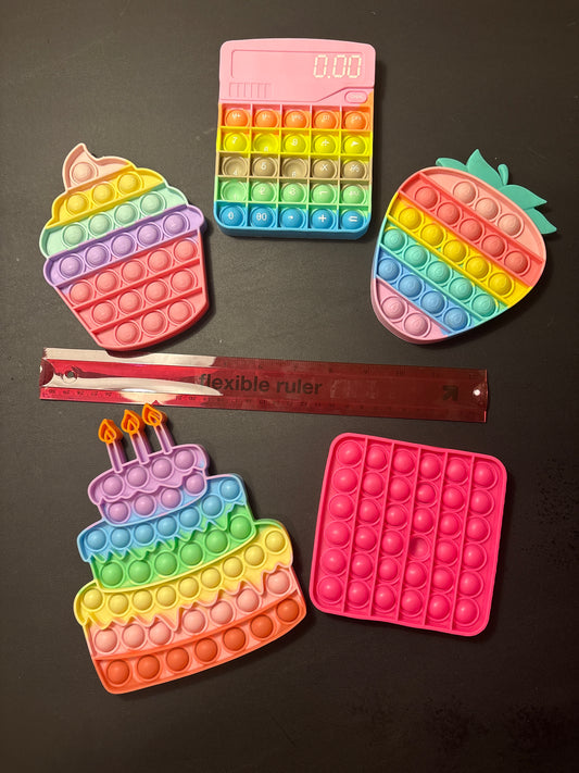Set of 5 pop it fidgets