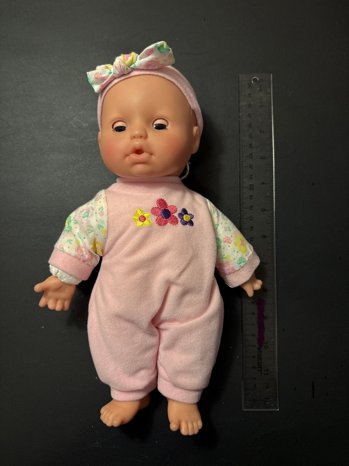 Soft body baby doll pink flower outfit