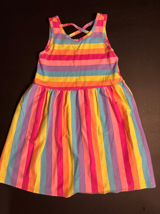 Children's Place rainbow stripe tank dress - size Youth - 5 (XS)
