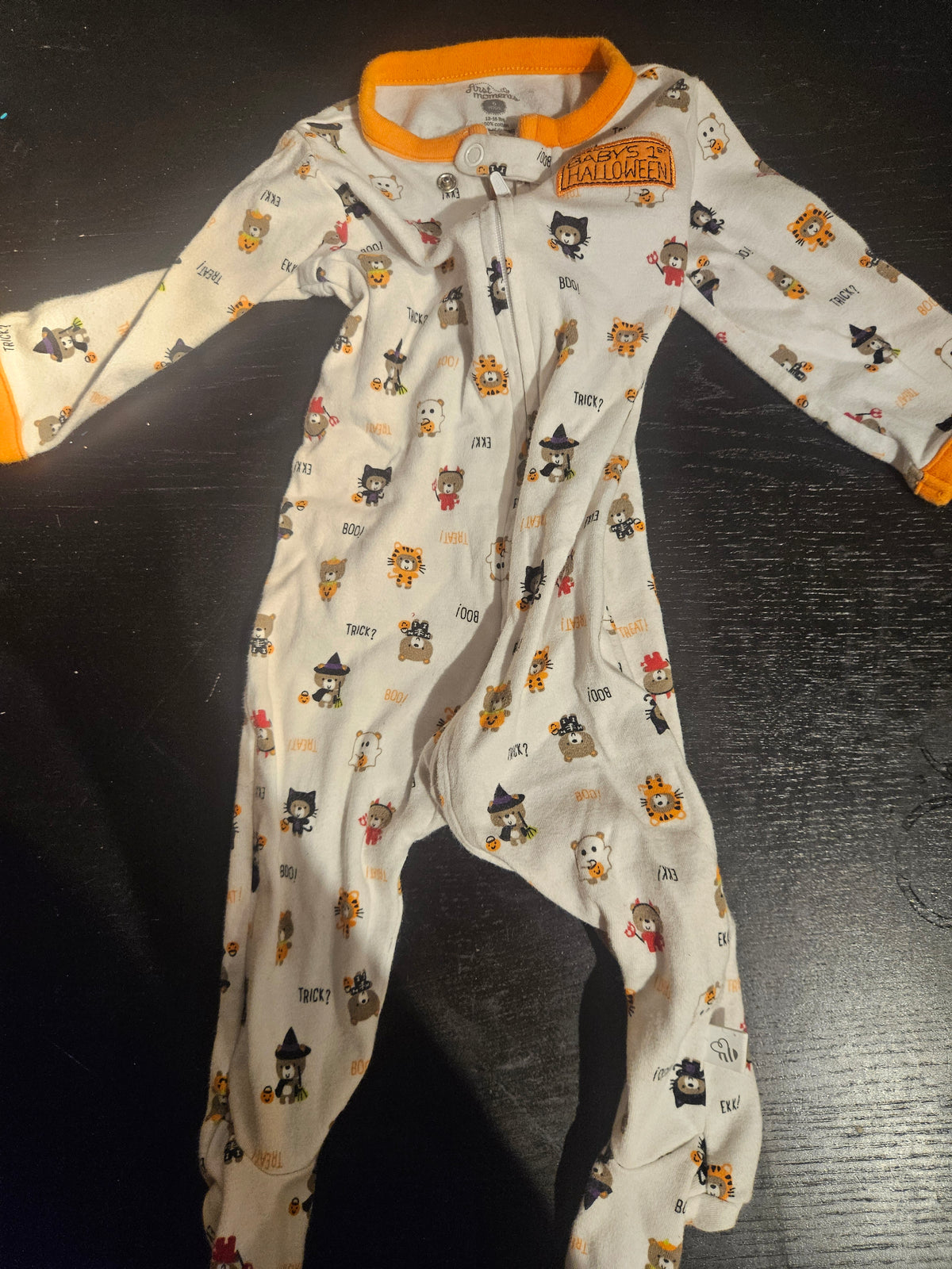 Halloween Pajamas 6 mo First Halloween - size Month - 3-6 / 6M