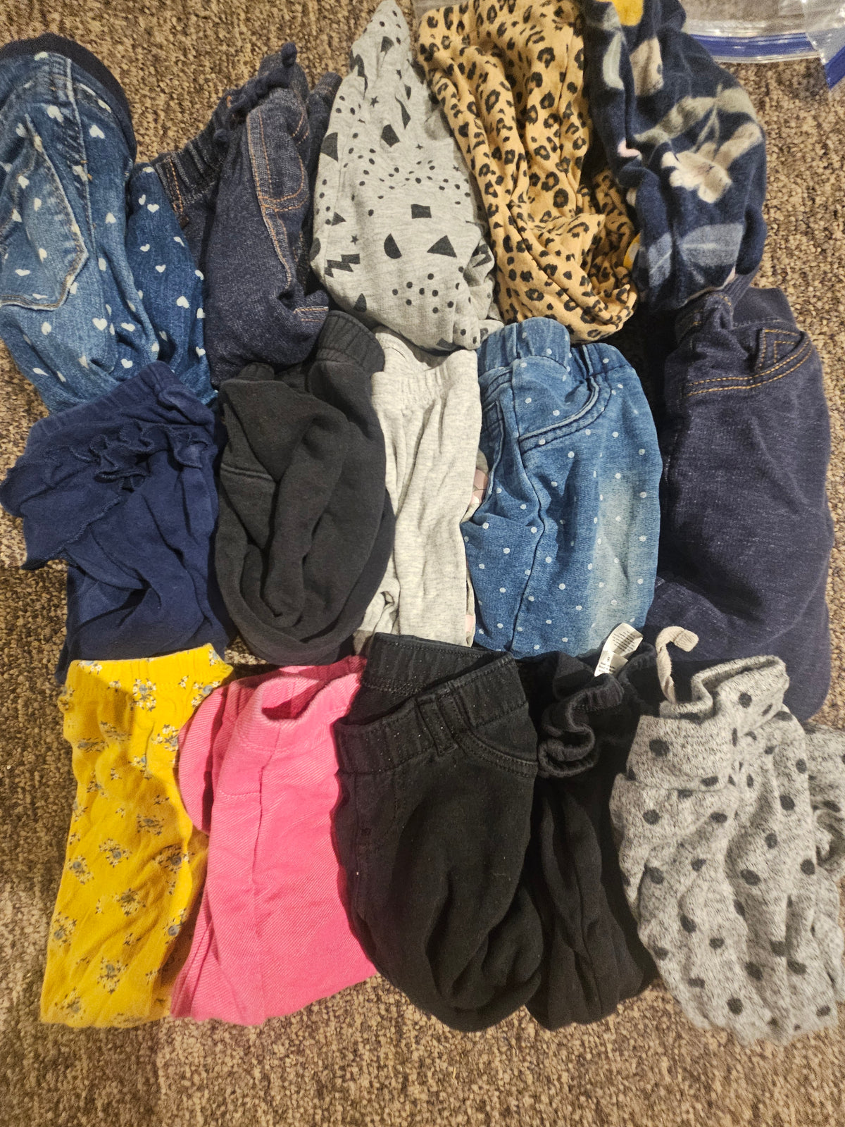 Toddler girl 18 mo Long pants GUC lot of 15 - size Month - 12-18 / 18M