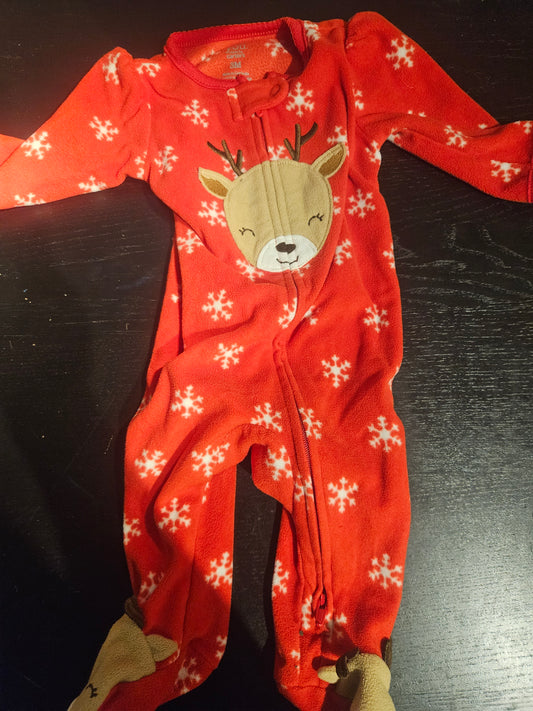 Holiday Pajamas 3 mogirl GUC - size Month - 0-3 / 3M