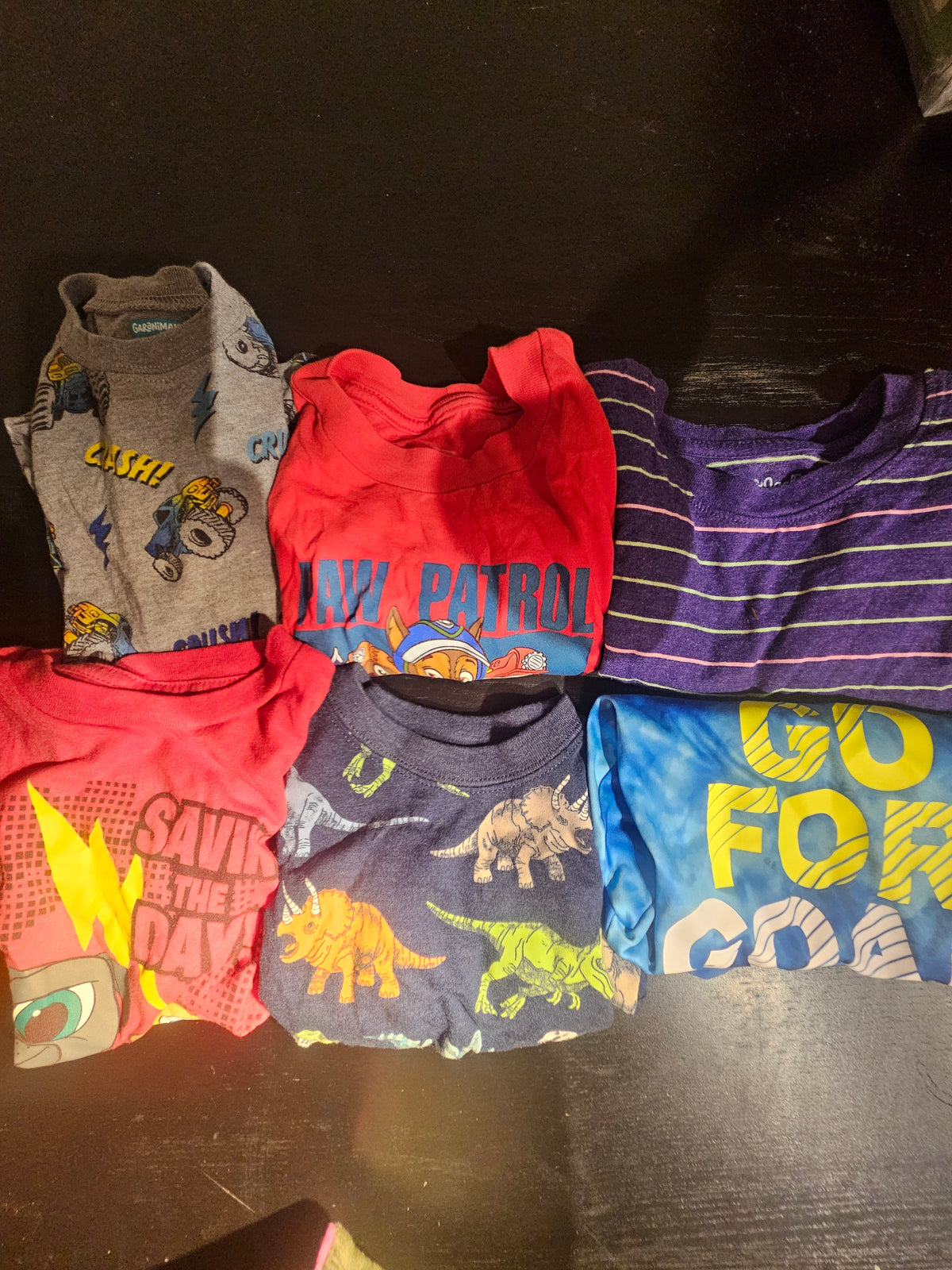 Lot of Six GUC boys tees T shirts - size Toddler - 4T