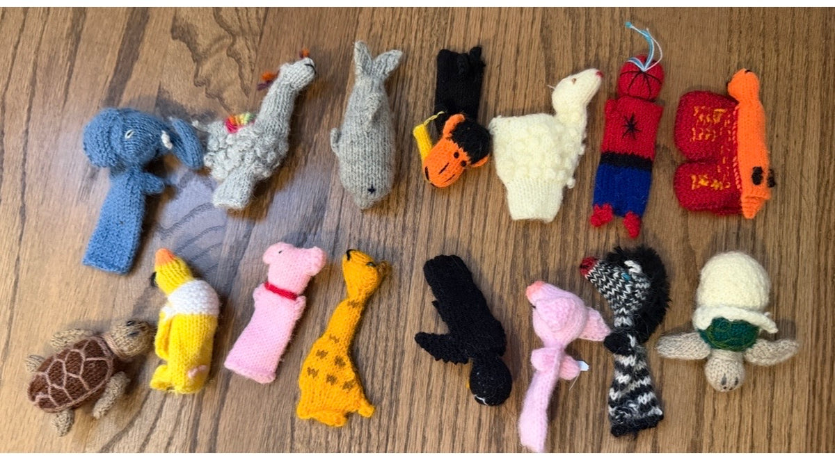 15 animal finger puppets