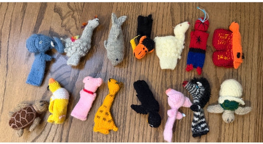 15 animal finger puppets