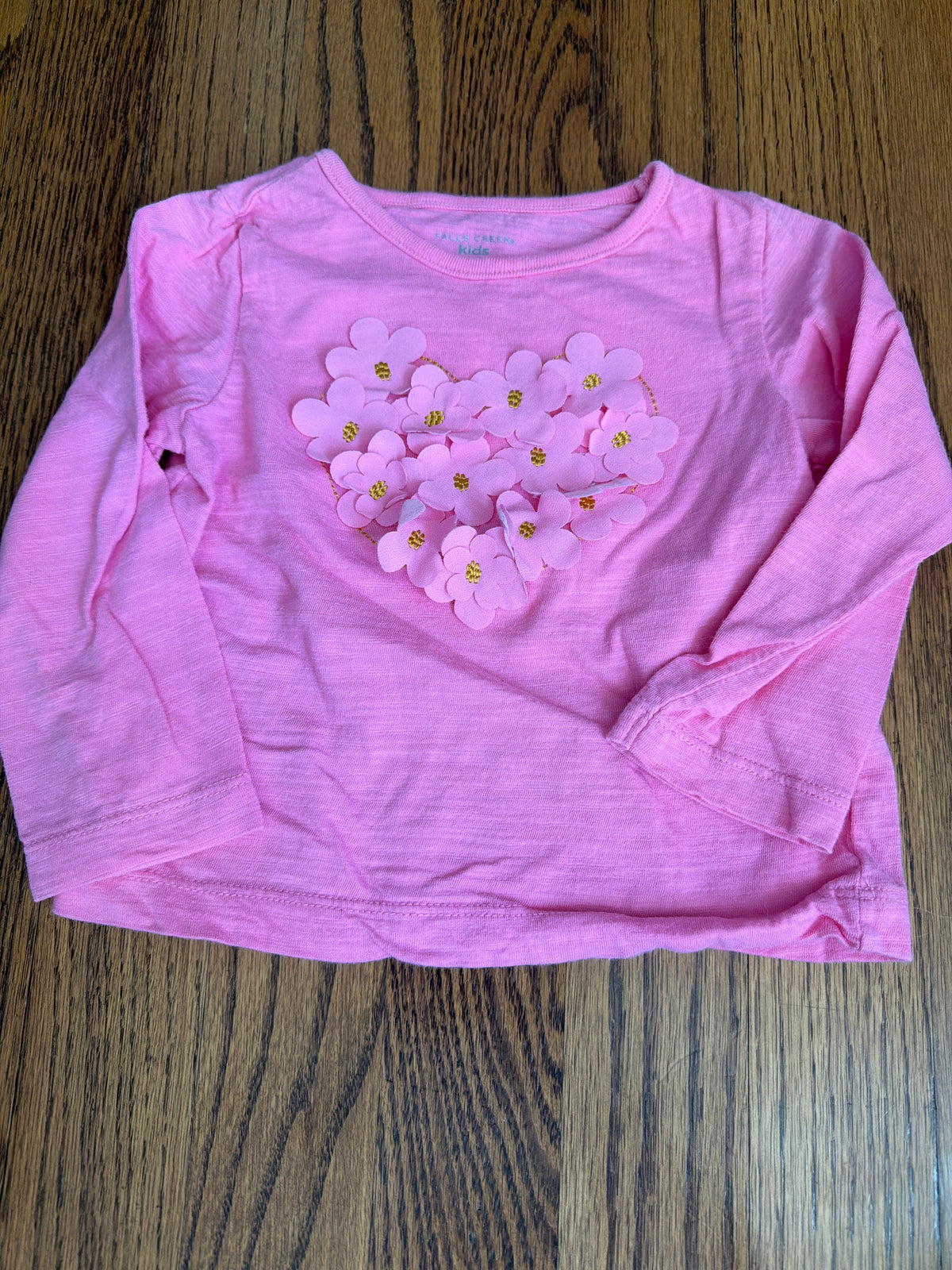 Floral heart shirt - size Month - 9-12 / 12M
