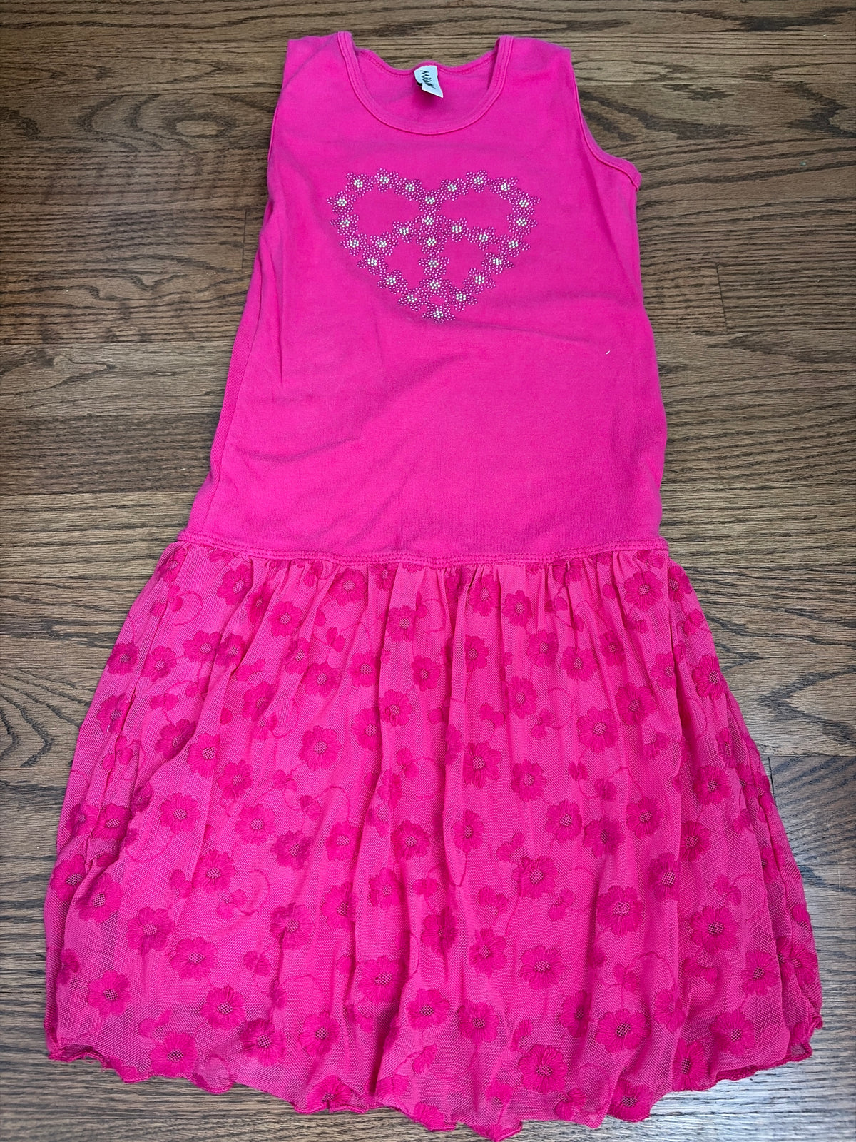 Pink sparkle dress Hits below knees - size Youth - 8 (M)