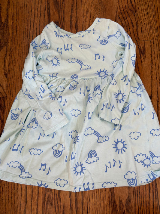 Cat & Jack cotton dress Rainbow and clouds - size Toddler - 4T