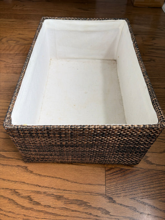 Brown woven bin