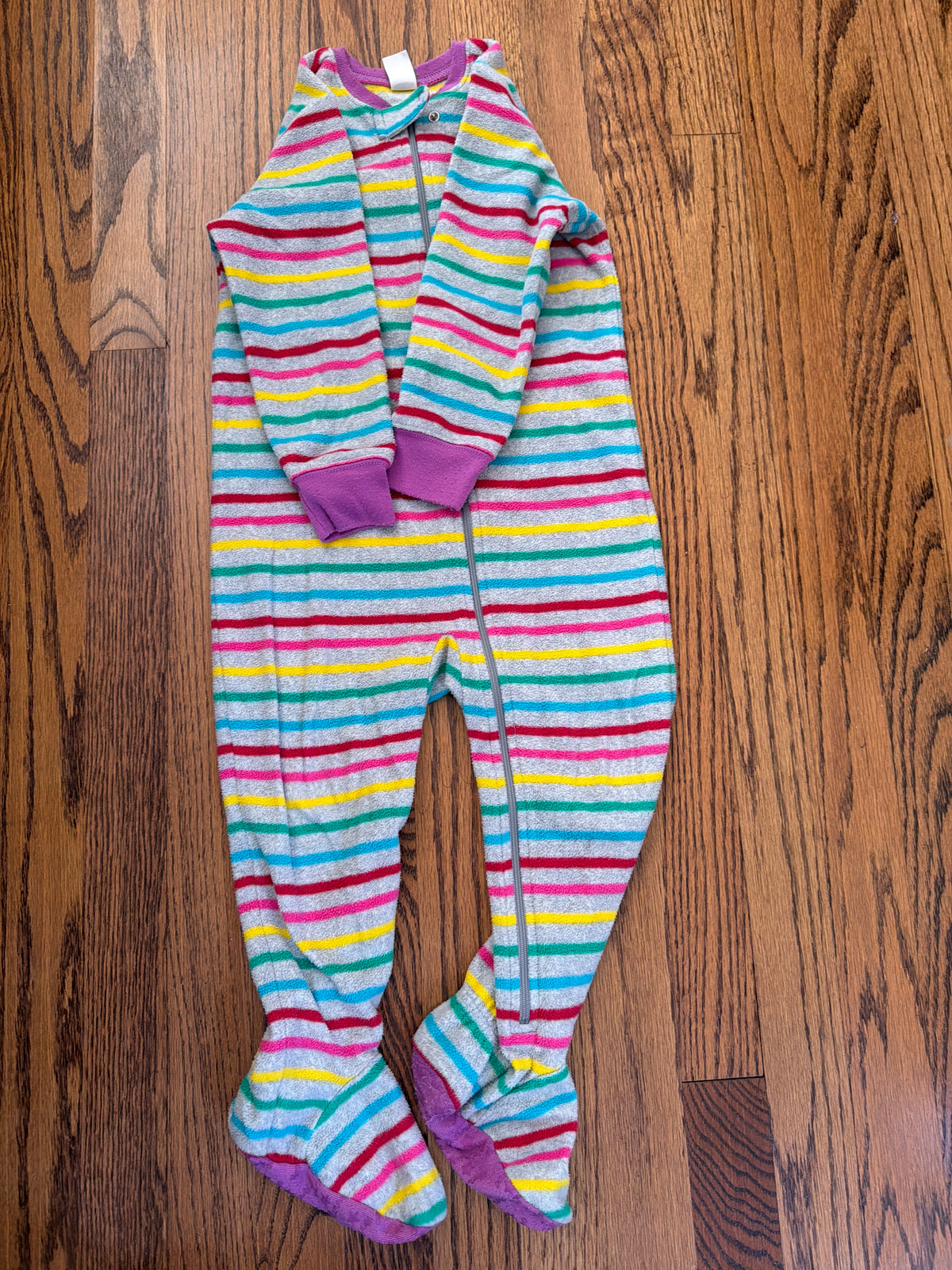 Old navy foot pjs Striped, fleece - size Toddler - 3T