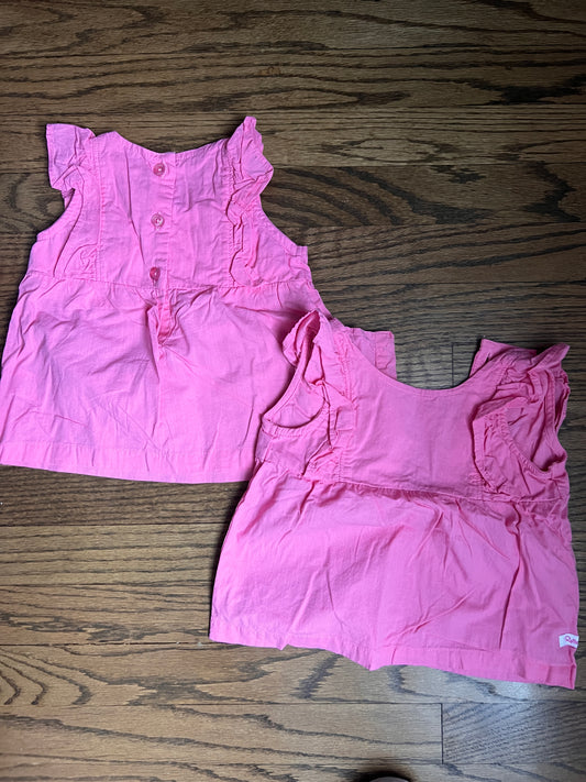 Ruffle butt linen shirts - size Toddler - 2T