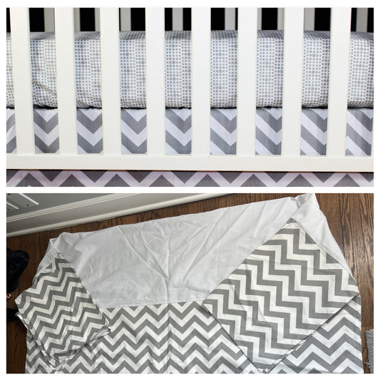 Chevron bed skirt - size Bedding - Crib