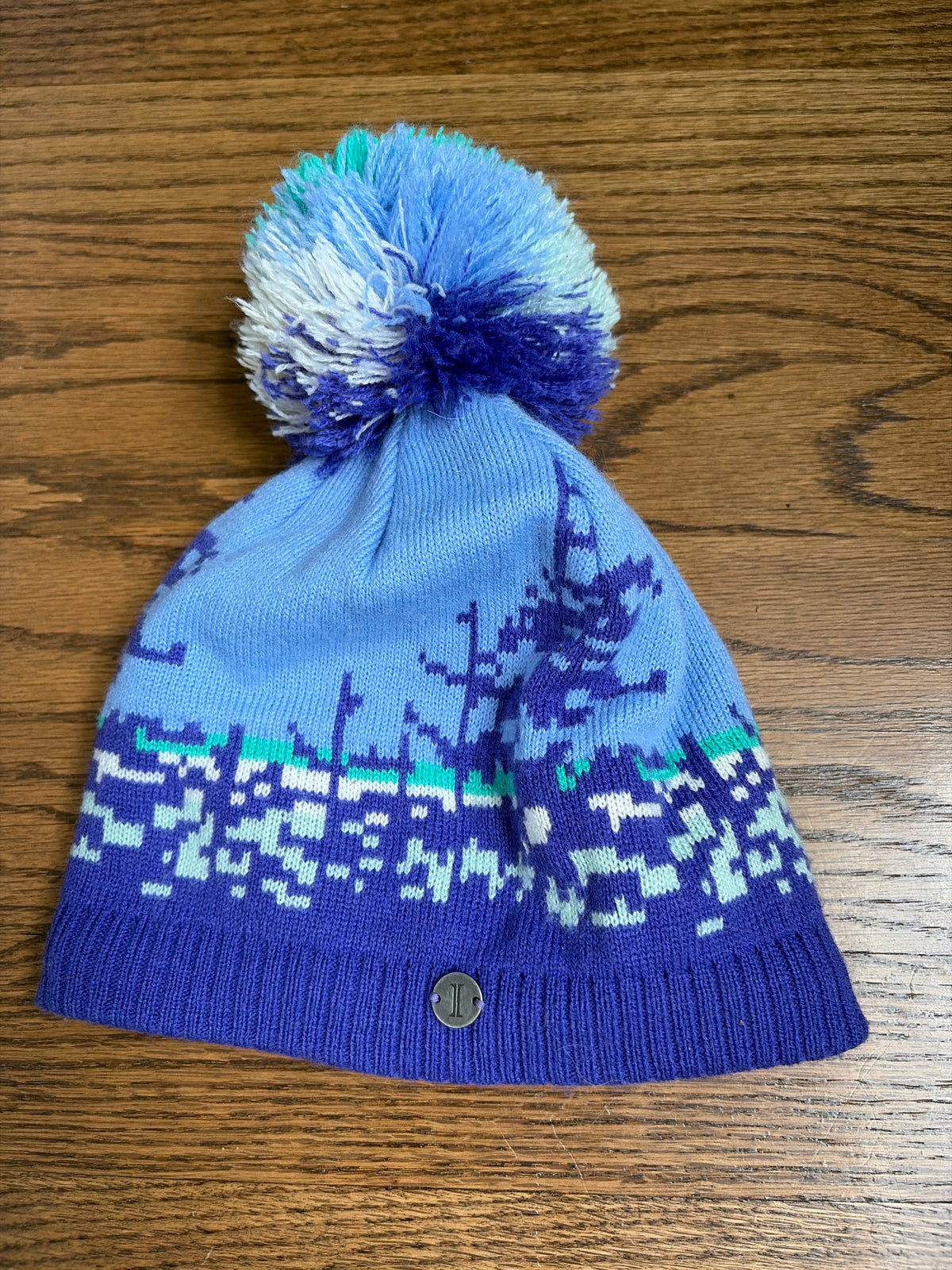 Purple and blue hat Fits sizes 3-6 best