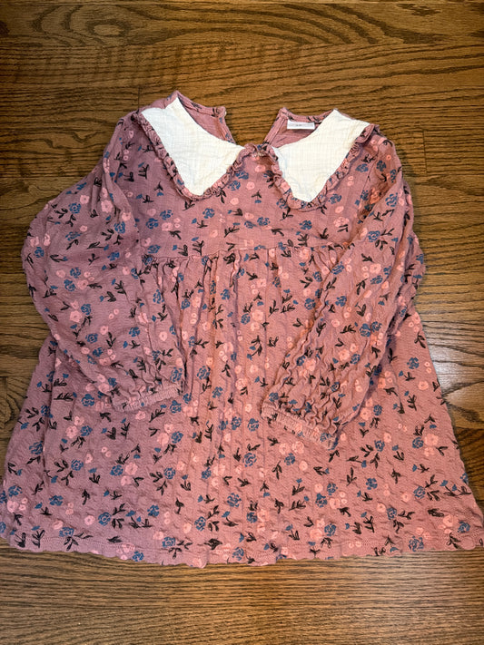 Zara floral dress Peter Pan collar - size Youth - 4 (XS)