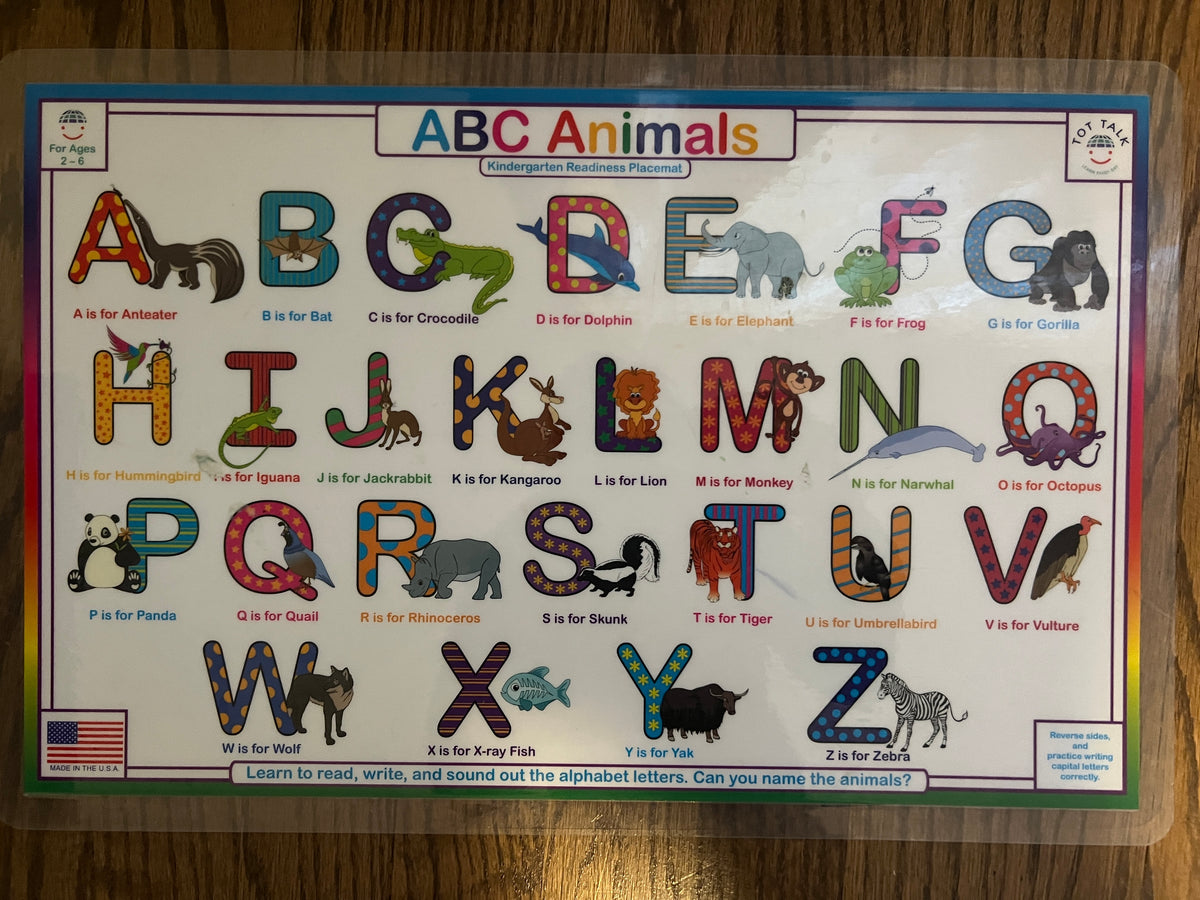 Alphabet placemat