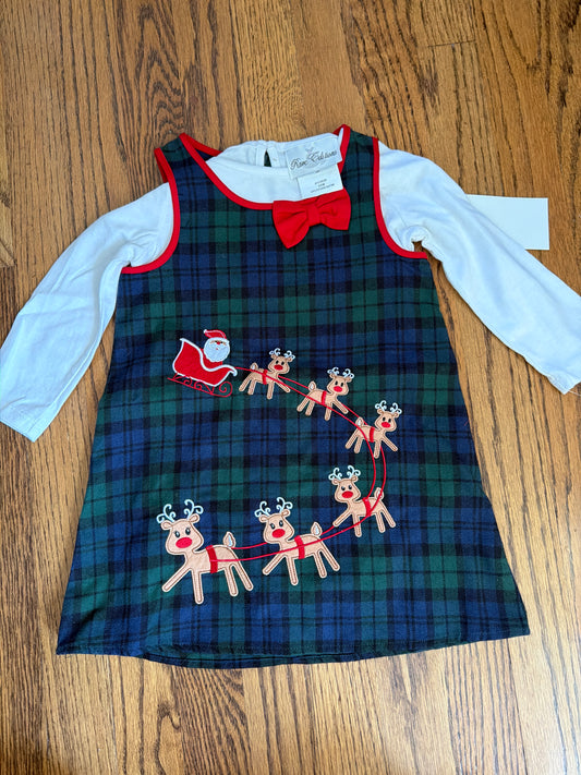 Santa and reindeer dress - size Month - 18-24 / 24M